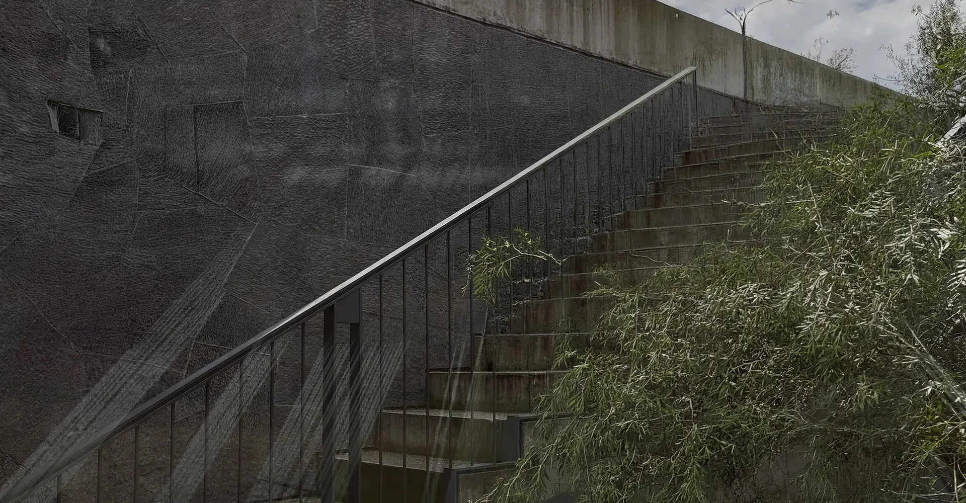 Concrete stairway