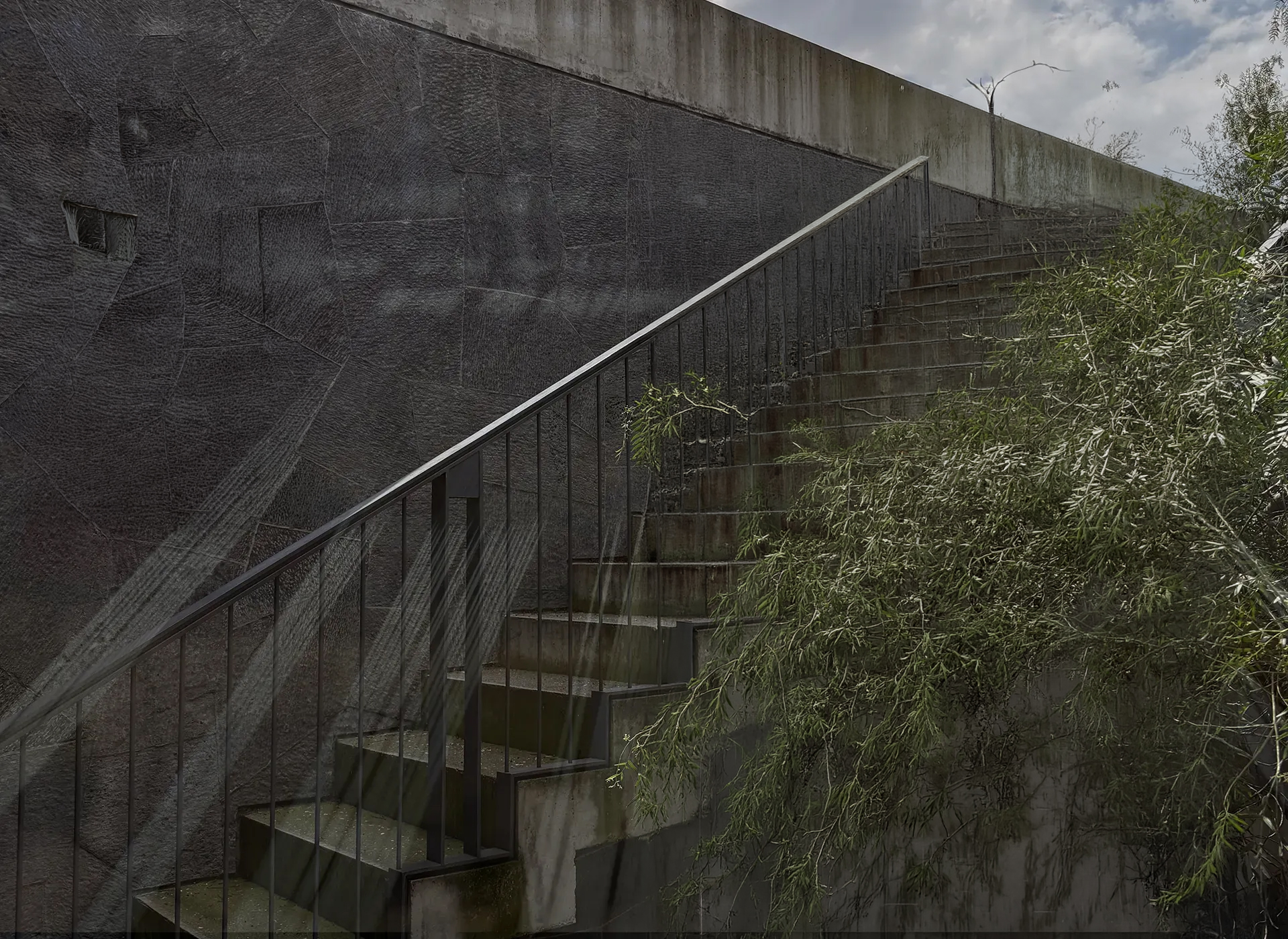 Concrete stairway